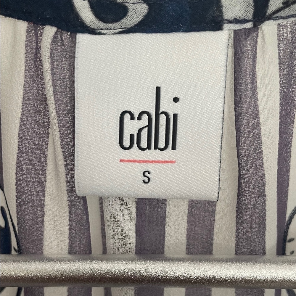 CAbi Blue and White Paisley Blouse - Picture 2 of 6